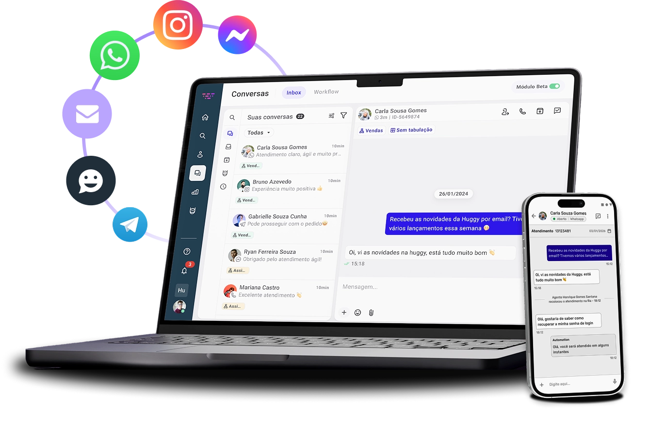 Especialista pronto para falar sobre WhatsApp na arena